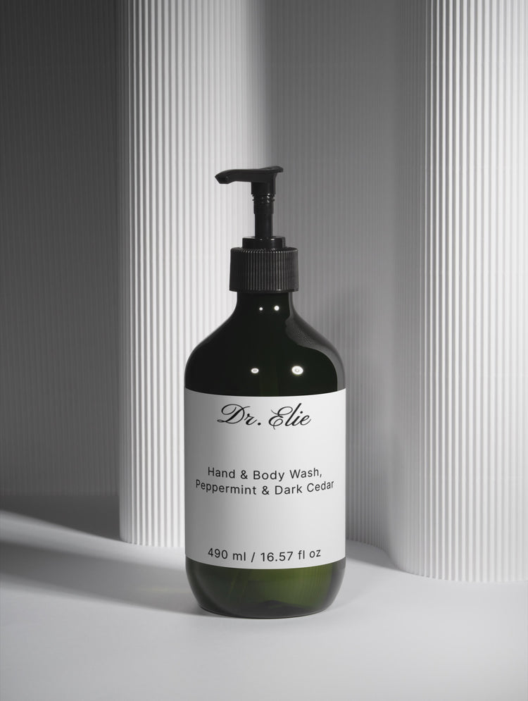 Hand & Body Wash, Peppermint & Dark Cedar